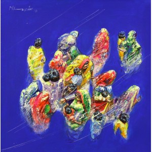 Hussain Chandio, 24 x 24 Inch, Acrylic on Canvas, Figurative Painting-AC-HC-159